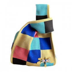 Bolsa de punto con LIBELULA pintada a mano