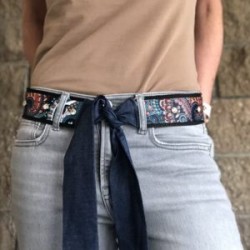 Cinturón y/o Asa para bolsa con cinta y mezclilla