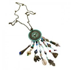 Collar largo Atrapasueños hecho a mano pieza única mexican boho