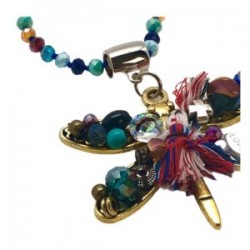 Collar largo Libélula hecho a mano pieza única mexican boho