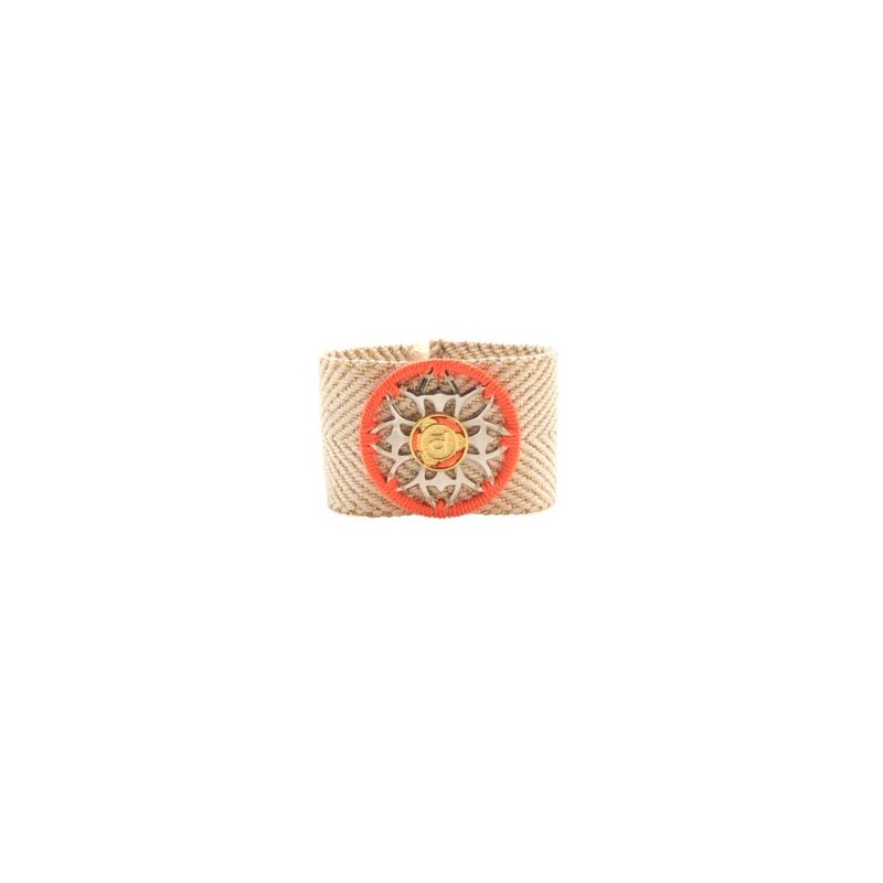 Pulsera ancha chakra “Svadhisthana” color naranja