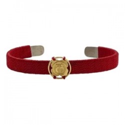 Pulsera chakra “Muladara” bordada en rojo de acero inoxidable