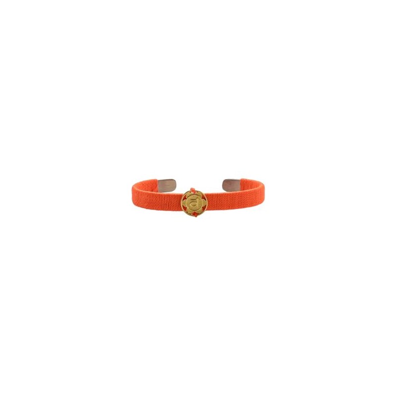 Pulsera chakra “Svadhisthana” bordado en naranja de acero inoxidable