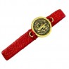 Pulsera de acero inoxidable bordada con San Benito