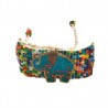 Pulsera de chaquira con Elefante de madera pintado a mano