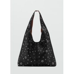 Bolso troquelado tachuelas