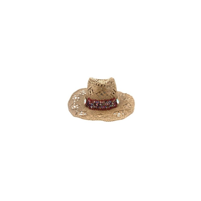 Sombrero Country flex camel con lentejuela