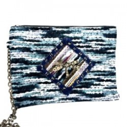 Bolsa de lana estilo boho con libélula