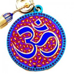 Bolsero con OM de madera pintado a mano