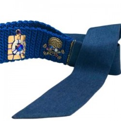 Cinturón unitalla hecho a mano pieza única mexican boho azul marino