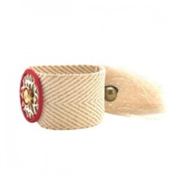 Pulsera ancha chakra “Muladara” color rojo