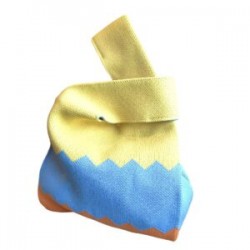 Bolsa de punto tricolor para muñeca