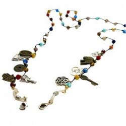 Cadena para tapa bocas o lentes con cristal checo y dijes