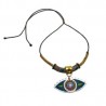 Collar largo ajustable Ojo hecho a mano mexican boho
