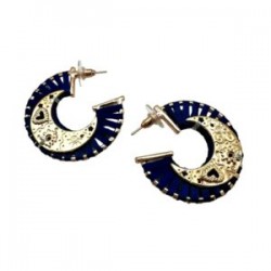Aretes de hilo con luna