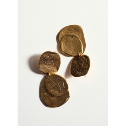 Pendientes largo monedas