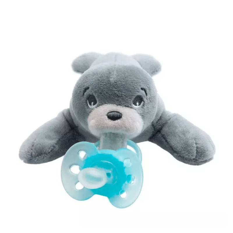 chupón con peluche tierno