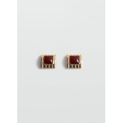 Pendientes cuadrados abalorios