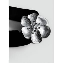 Collar choker flor cristales