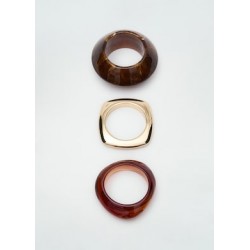 Pack 3 pulseras resina combinadas