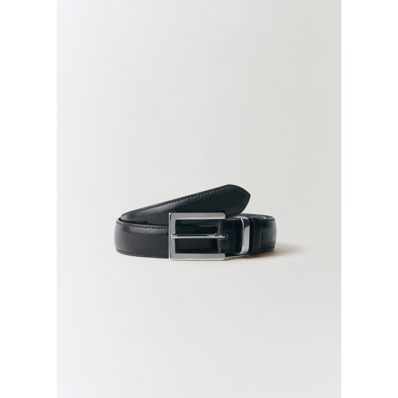 Cinturón piel hebilla cuadrada