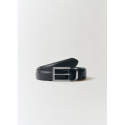 Cinturón piel hebilla cuadrada