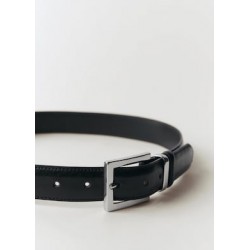 Cinturón piel hebilla cuadrada