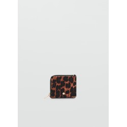 Monedero piel pelo leopardo