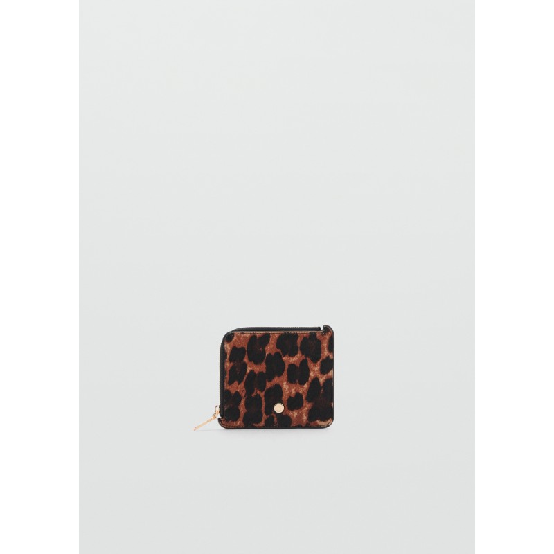 Monedero piel pelo leopardo