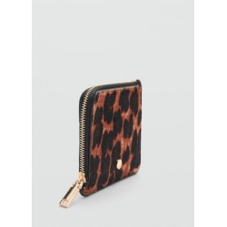 Monedero piel pelo leopardo