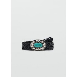 Cinturón piel hebilla