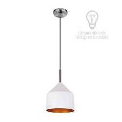 LAMPARA DECORATIVA COLGANTE E26 1 LUZ BCO 100-240V AUVA NO INCLUYE FOCO