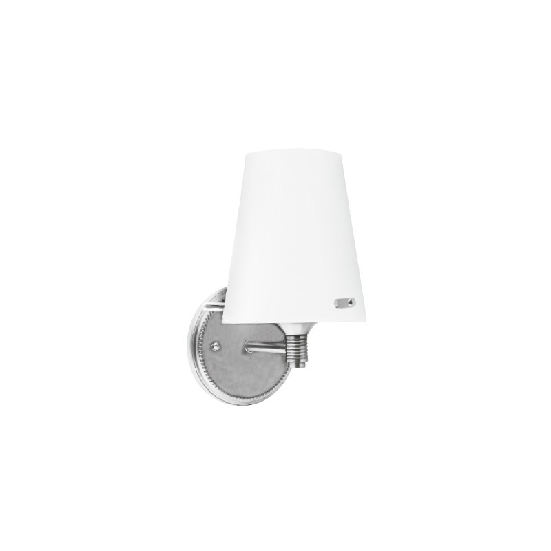 LAMPARA P/PARED DECORATIVA E27 1 LUZ CRST OPALINO GENZANO 100-240V NO INCLUYE FOCO