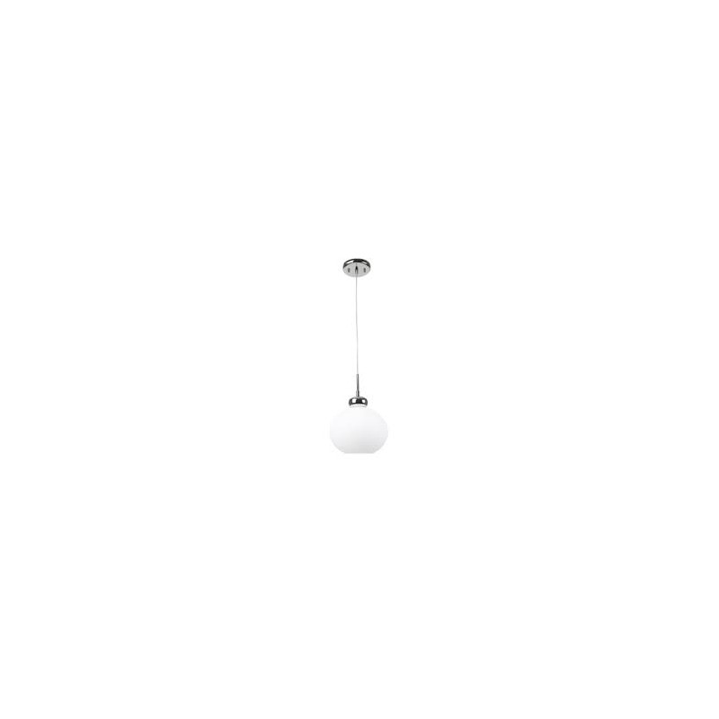 LAMPARA DECORATIVA COLGANTE E26 1 LUZ CROMO 100-240V OPALINO LUXOR NO INCLUYE FOCO