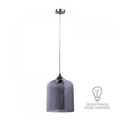 LAMPARA DECORATIVA COLGANTE E26 1 LUZ HUMO 100-240V CRISTAL APODIS NO INCLUYE FOCO