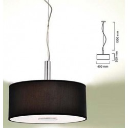 LAMPARA DECORATIVA COLGANTE E26 3 LUCES NEGRO NO INCLUYE FOCOS