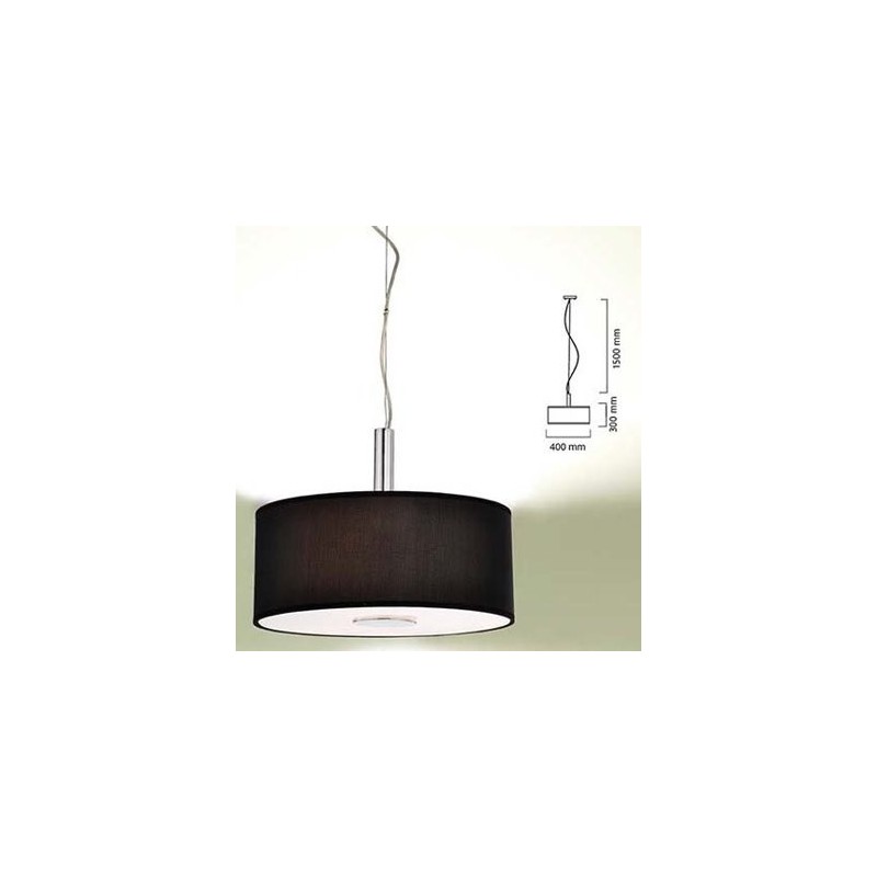 LAMPARA DECORATIVA COLGANTE E26 3 LUCES NEGRO NO INCLUYE FOCOS