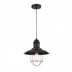LAMPARA DECORATIVA COLGANTE E27 1 LUZ NEGRO 125V NO INCLUYE FOCO