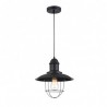LAMPARA DECORATIVA COLGANTE E27 1 LUZ NEGRO 125V NO INCLUYE FOCO