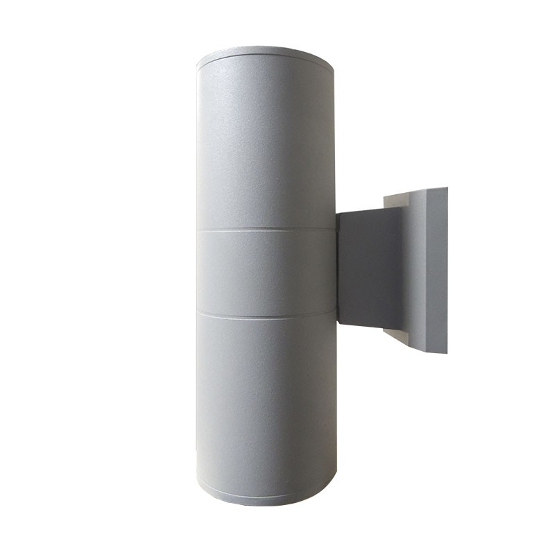 LAMPARA PARA MURO DECORATIVA E27 1 LUZ GRIS MATE NO INCLUYE FOCO