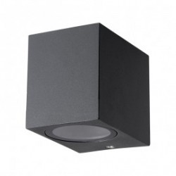 LAMPARA PARA MURO DECORATIVA GU10 1 LUZ GRAFITO 127V NO INCLUYE FOCO