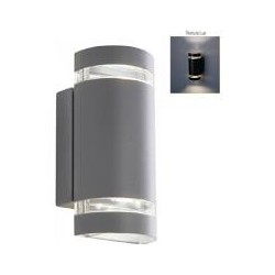 LAMPARA SUP P/MURO GU10 DECORATIVA 100-240V 2 LUCES ALUMINIO TOLEDO NO INCLUYE FOCO
