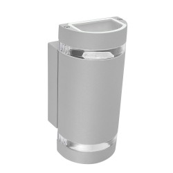 LAMPARA SUP P/MURO GU10 DECORATIVA 100-240V 2 LUCES SATIN TOLEDO NO INCLUYE FOCO