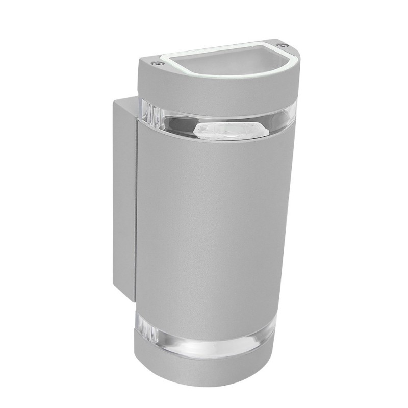 LAMPARA SUP P/MURO GU10 DECORATIVA 100-240V 2 LUCES SATIN TOLEDO NO INCLUYE FOCO