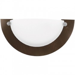 LAMPARA P/PARED DECORATIVA E27 1 LUZ CAFE MADERA FORLI I NO INCLUYE FOCO
