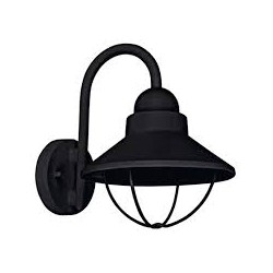 LAMPARA P/PARED DECORATIVA E27 1 LUZ NEGRO 100-240V ARA NO INCLUYE FOCO