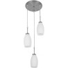 LAMPARA DECORATIVA COLGANTE E26 3 LUCES CROMO 100-240V OPALINO MARUK II NO INCLUYE FOCOS