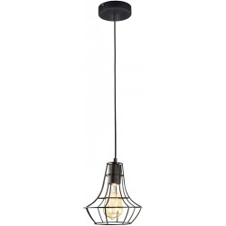 LAMPARA DECORATIVA COLGANTE E26 1 LUZ NEGRO 127V GABBIA INCLUYE FOCO