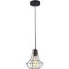 LAMPARA DECORATIVA COLGANTE E26 1 LUZ NEGRO 127V GABBIA INCLUYE FOCO