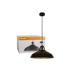 LAMPARA DECORATIVA COLGANTE E26 1 LUZ NEGRO 100-240V MATE AGORA NO INCLUYE FOCO